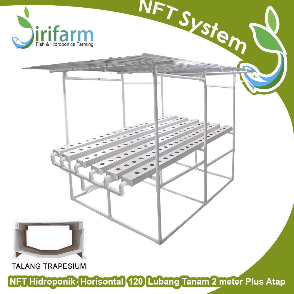 Paket Tanam NFT Talang Trapesium Horisontal 120 LT Plus Atap solartuff