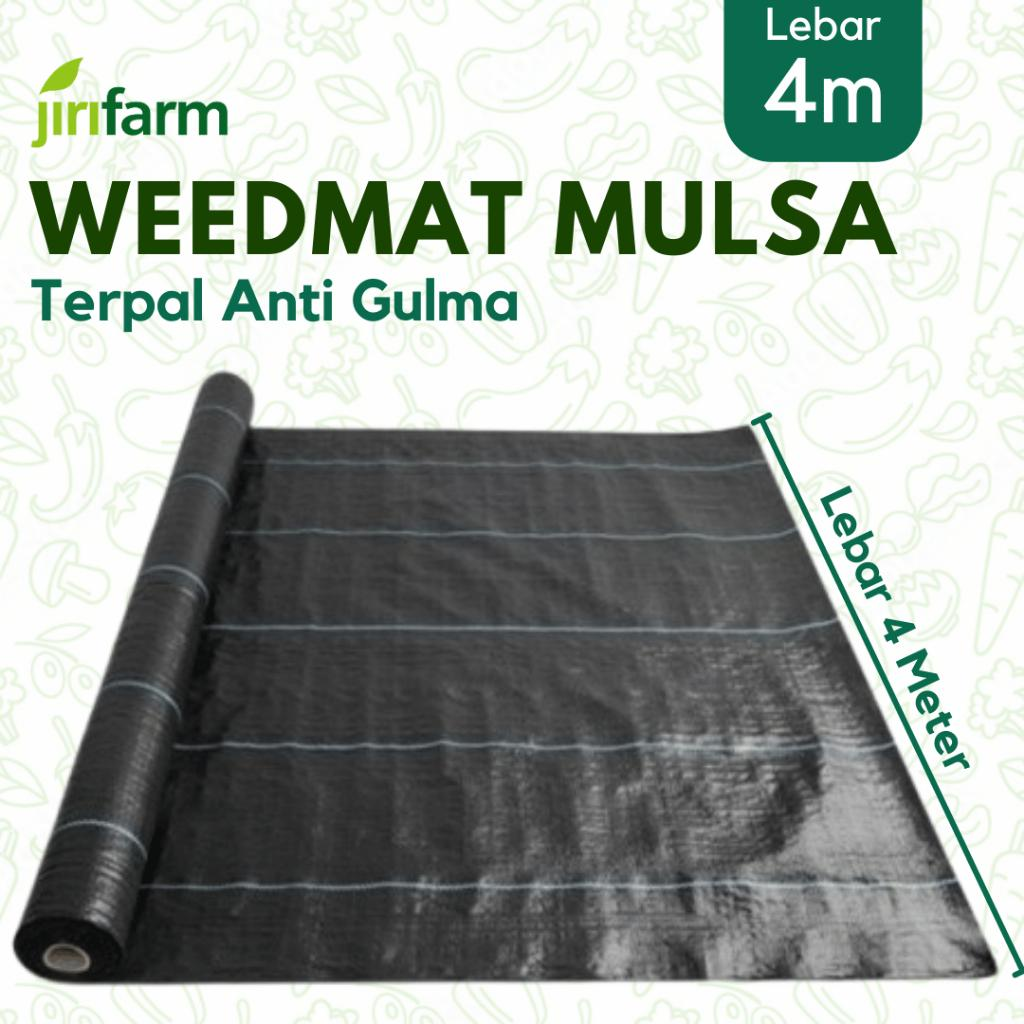 JIRIFARM - Mulsa Weedmat Lebar 4 Meter Terpal Green House Meteran Woven Fabric Anti UV
