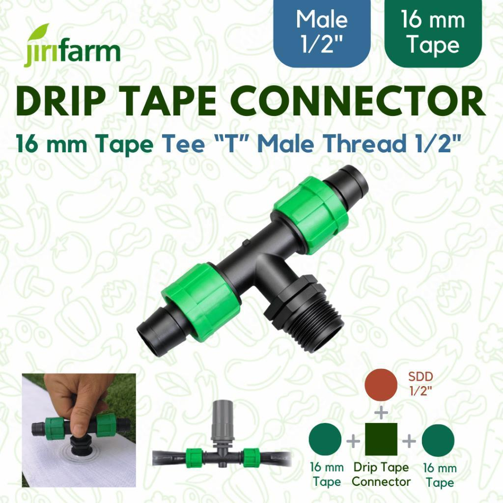 JIRIFARM - Driptape 16mm TT-1620 Male Thread 1/2" Lock Tee