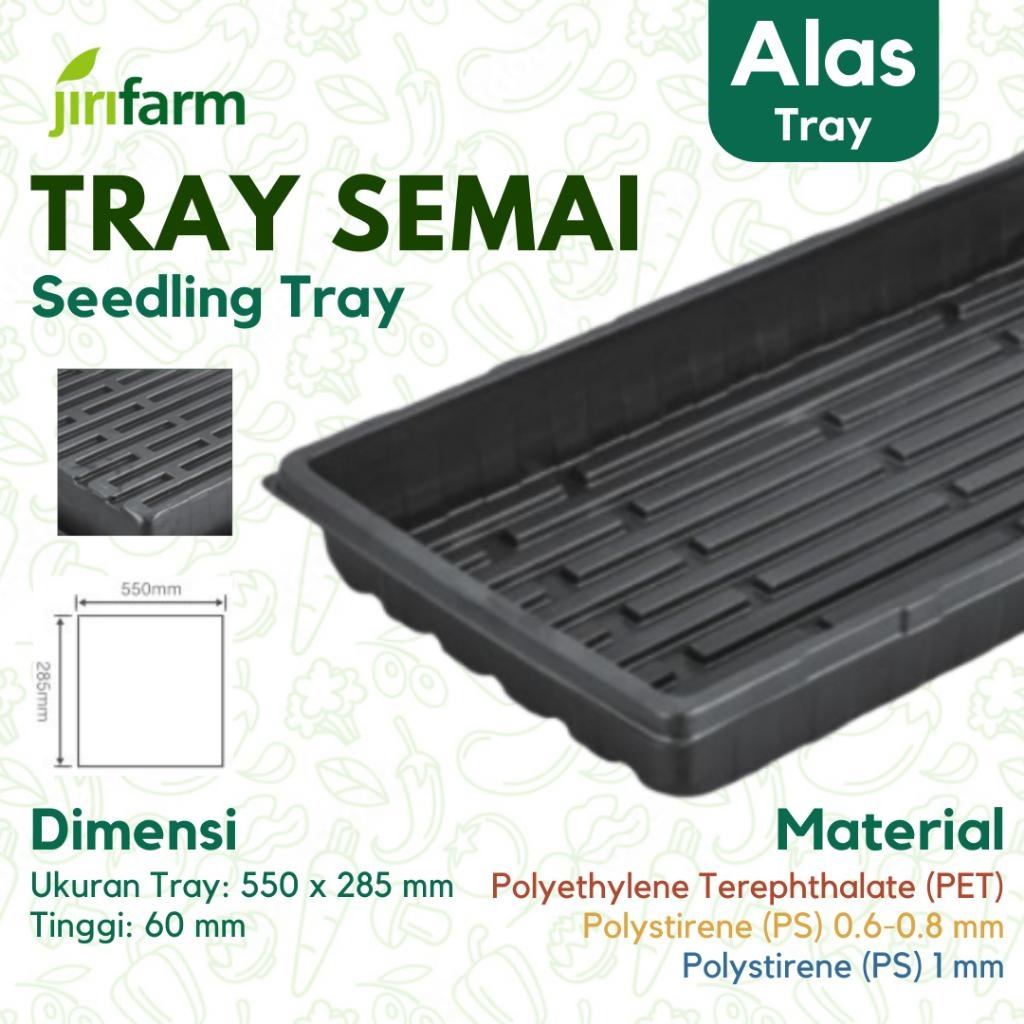 JIRIFARM - Alas Tray Semai - Tebal 1 mm Bahan PS Potray Seeding Murah Best Seller Trey Trai Trei