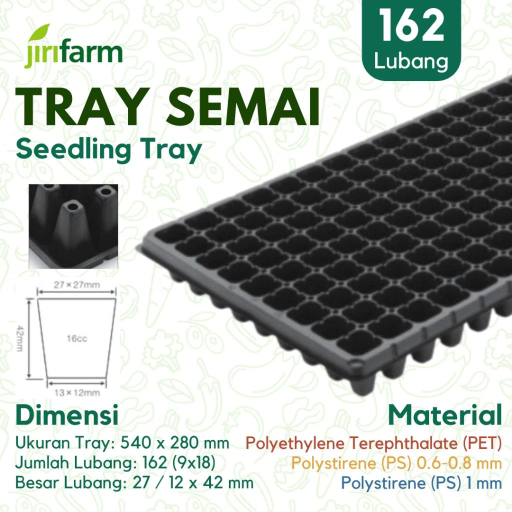JIRIFARM - Tray Semai 162 Lubang - Tebal 1 mm Bahan PS PET Potray Seeding Murah Tebal Best Seller