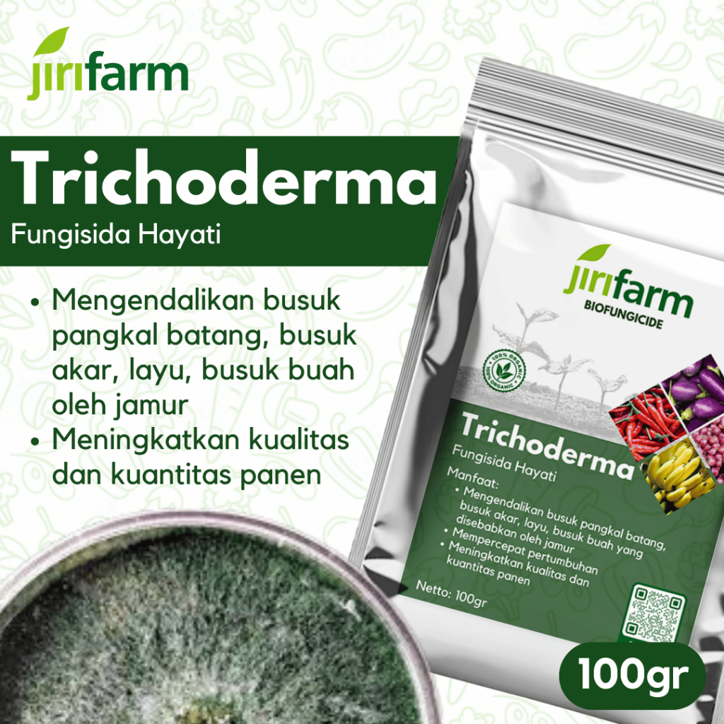 JIRIFARM - Trichoderma Fungisida Hayati Tricoderma Pupuk Organik Serbuk Anti Jamur Bakteri