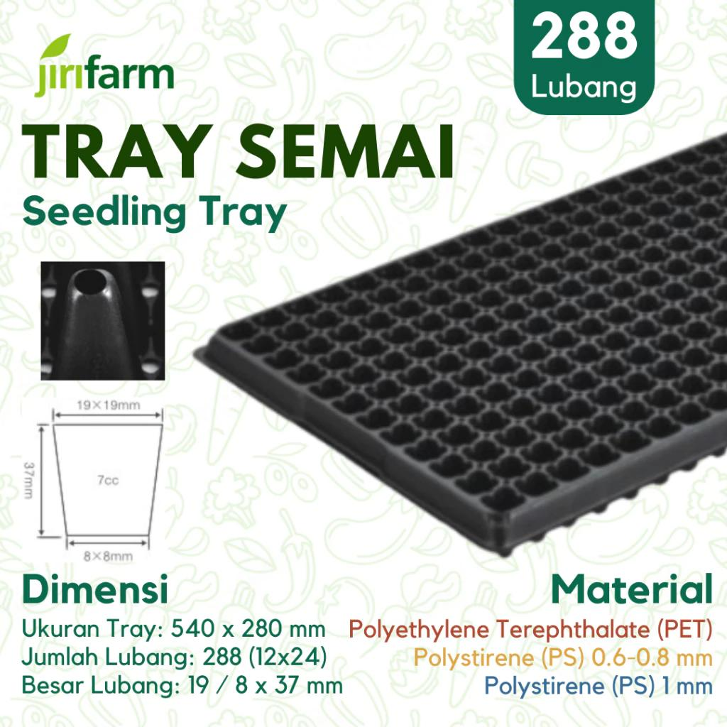 JIRIFARM - Tray Semai 288 Lubang - Tebal 1 mm Bahan PS PET Potray Seeding Murah Tebal Best Seller