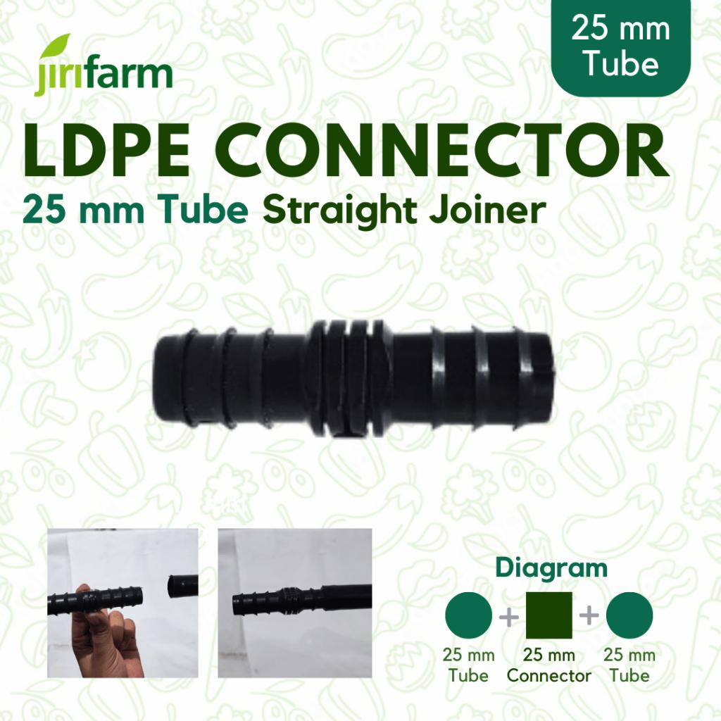 JIRIFARM - Barb Connector Straight Joiner 25mm Konektor Selang PE Irigasi Hidroponik LDPE 25 mm