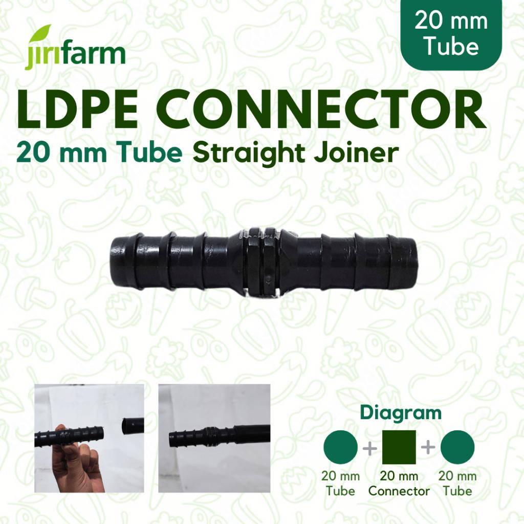 JIRIFARM - Barb Connector 20 mm - Straight Joiner | Konektor Selang PE Irigasi - Lurus 20mm