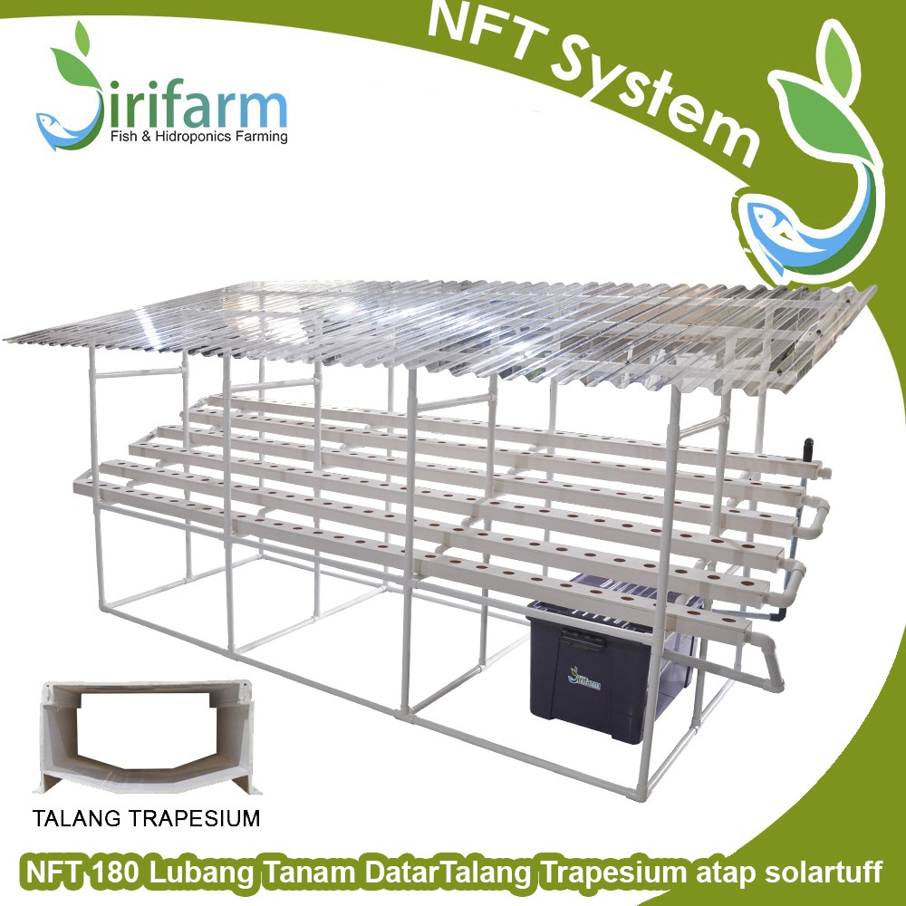 Jirifarm Paket Starterkit NFT 180 LT Atap Solartuff