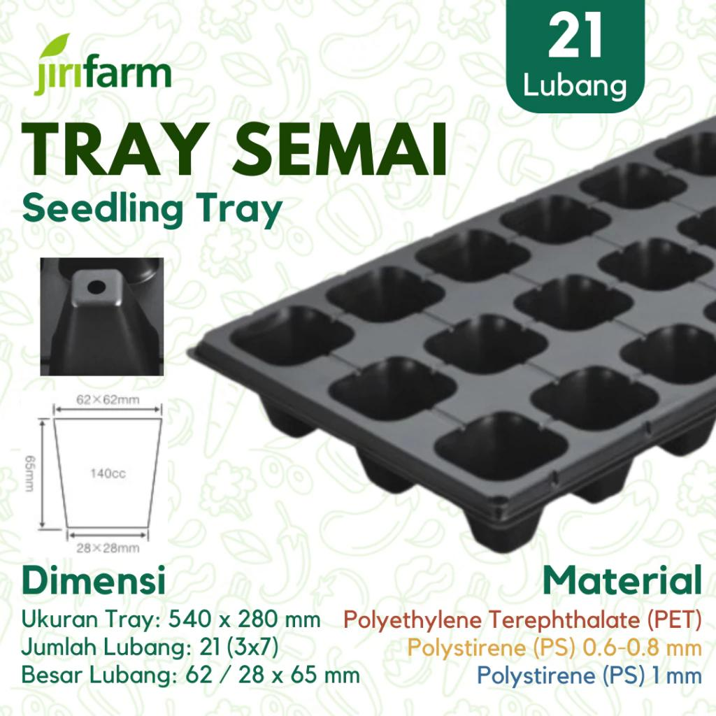 JIRIFARM - Tray Semai 21 Lubang Bahan PS PET Potray Seeding Murah Tebal Best Seller