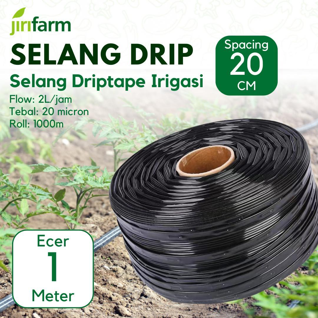 JIRIFARM - Selang Driptape DT0116 Tebal 0.2mm, Jarak lubang 20 cm untuk Drip