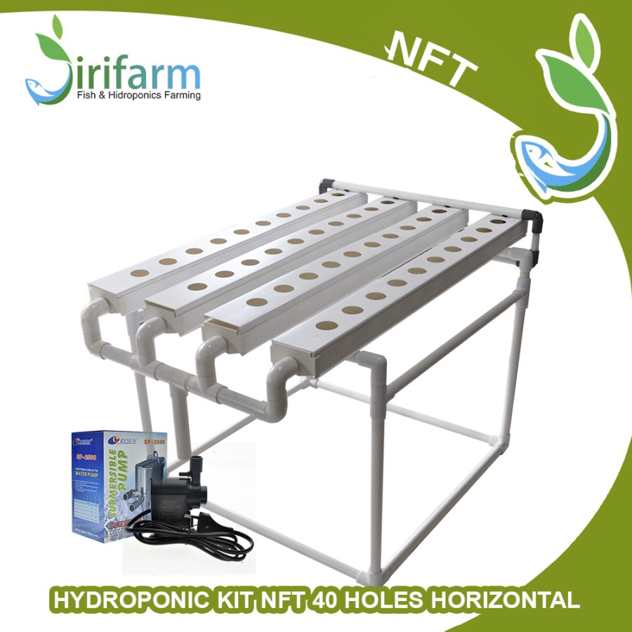 READY! Jirifarm Paket Hidroponik NFT 1 M 40 LT Horizontal Ekonomis