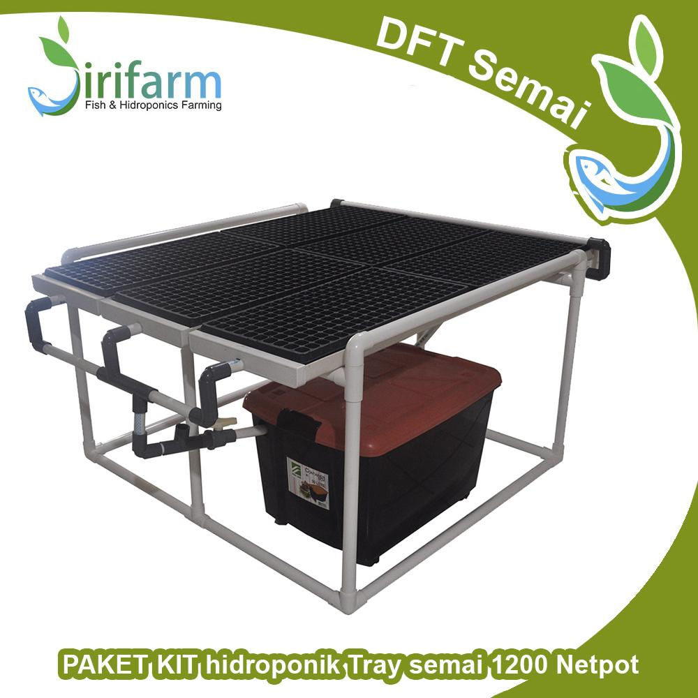 Paket RAK SEMAI Sirkulasi 1.5 meter DFT 6 TRAY SEMAI 1200 NetPot