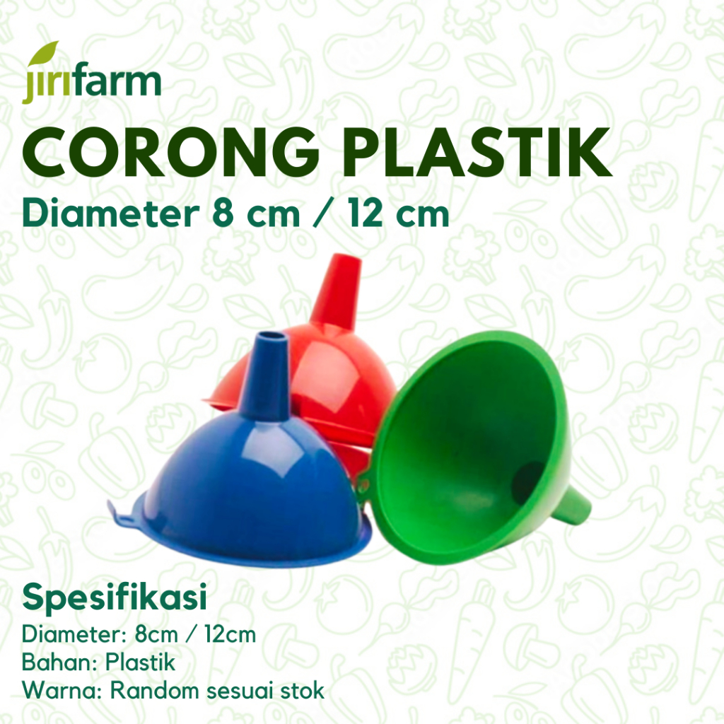 JIRIFARM - Corong Plastik Diameter 8 12 cm untuk Takar Tuang Nutrisi Air Minyak