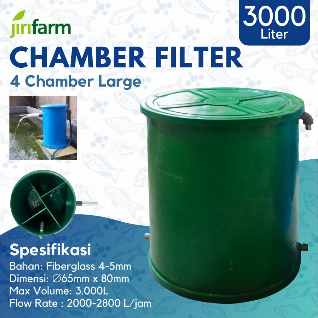 JIRIFARM - Filter Kolam Ikan Koi Fiber Silinder D:65 T:80 cm Volume Max 3000L Liter Tebal (Tanpa Filter)