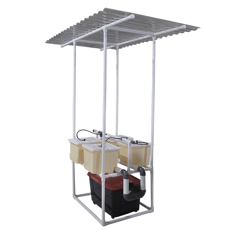 Jirifarm Paket Starterkit Hidroponik Dutch Bucket 4 Pot Atap Solartuf