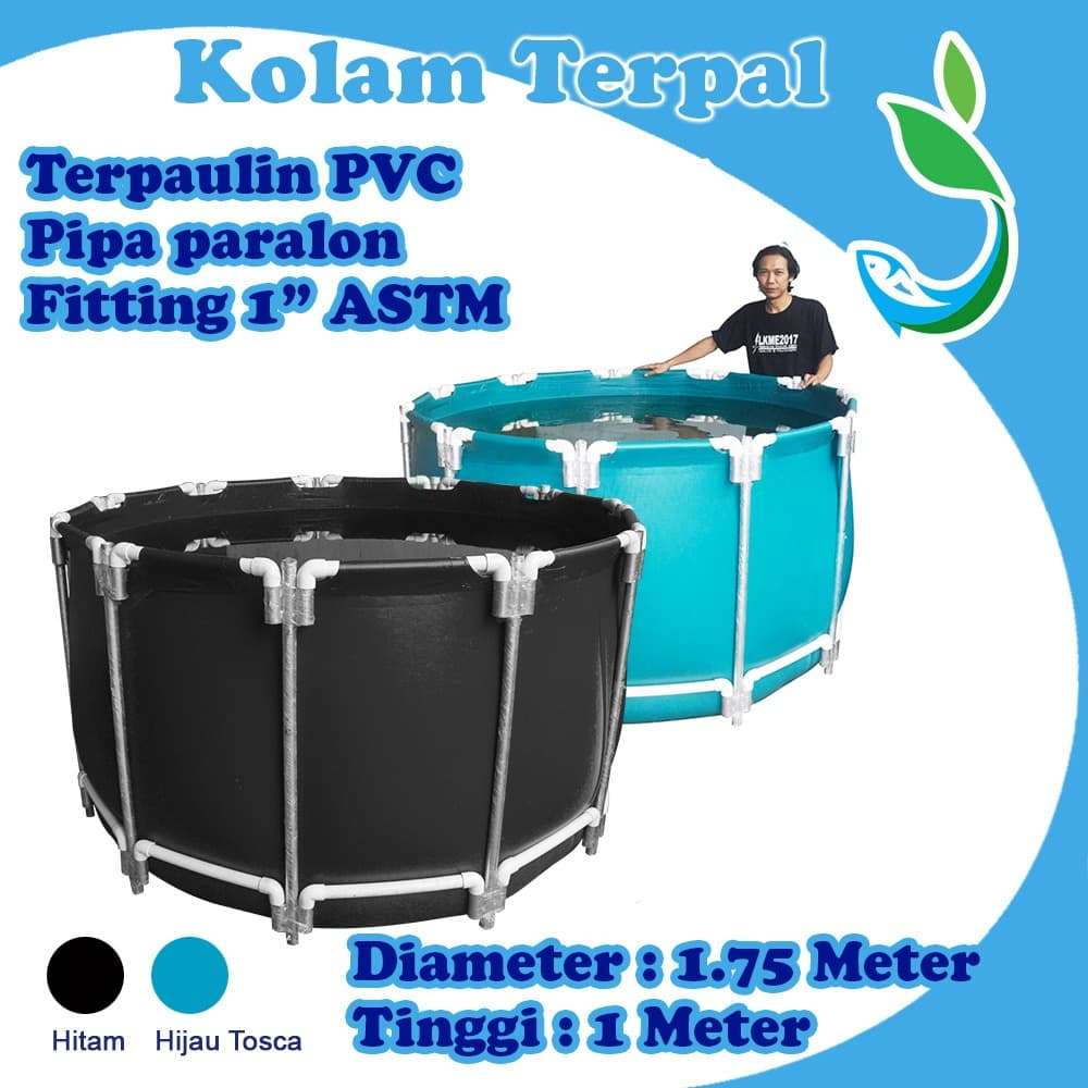 Kolam Terpal Knock Down DIm 1.75x1 m Kolam Ikan Pengganti Kolam Fiber