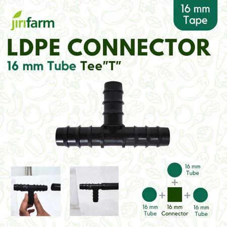 JIRIFARM - 3009 Konektor Selang 16 mm Model Tee Konektor