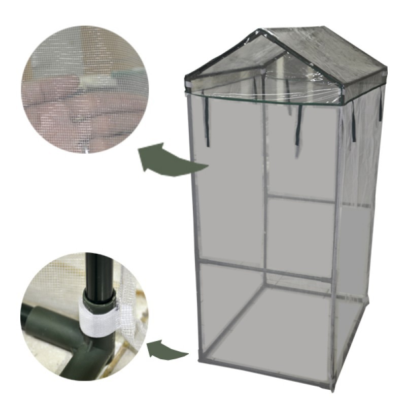 Jirifarm (09284) Green House Pipa Besi 57x105x120 cm Hidroponik / Tanaman / NFT