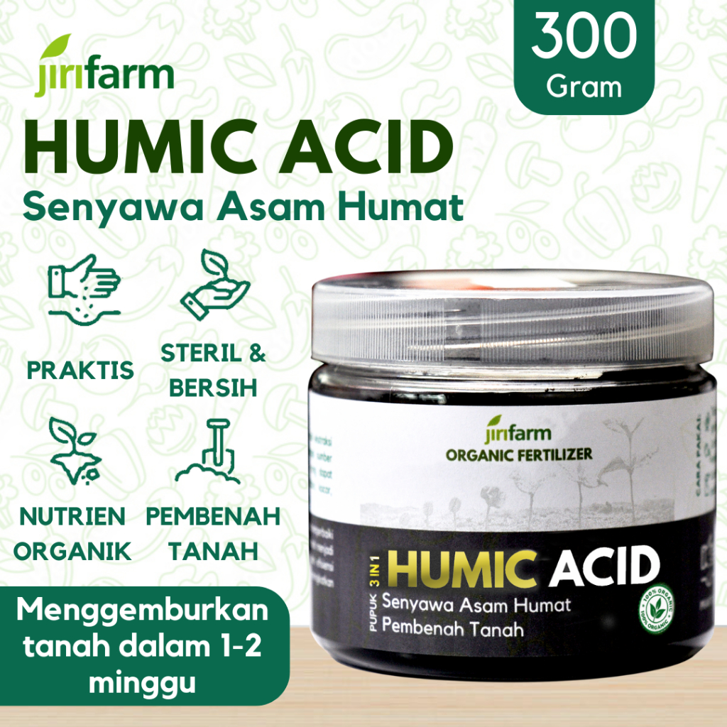 JIRIFARM - HUMIC ACID Asam Humat Pupuk 3 In 1 Pembenah Media Tanam Penyubur Daun Memperkuat Batang