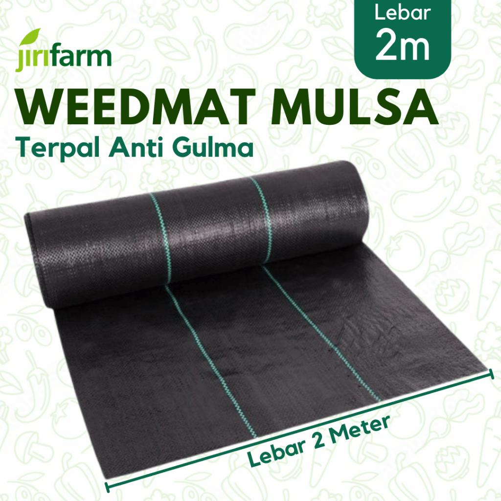 JIRIFARM - Mulsa Weedmat Lebar 2 Meter Terpal Green House Meteran Woven Fabric Anti UV Hitam165