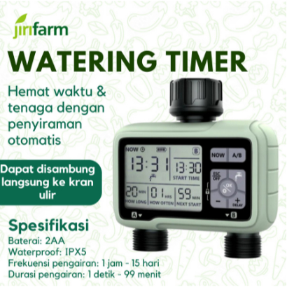 JIRIFARM - Timer Penyiram Tanaman Otomatis Digital Automatic Watering Irigasi LCD Irrigation Irigasi