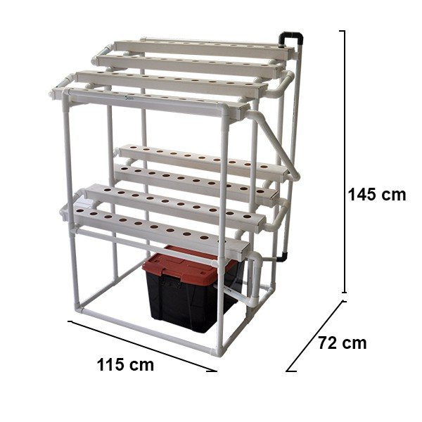 Jirifarm Paket Starterkit NFT 80 LT 2 Tingkat Tanpa Atap - Talang Trapesium