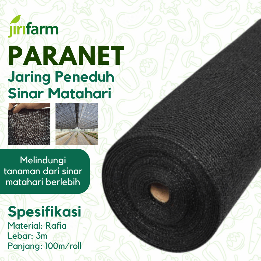 JIRIFARM - Jaring Paranet Pelindung Panas Sinar Matahari Anti UV 65% Para Net Eceran Meteran