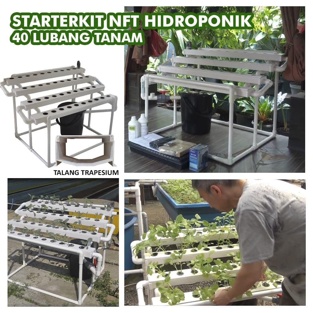 [Luar Kota]] Paket Starterkit Hidroponik NFT 40 LT Talang Trapesium
